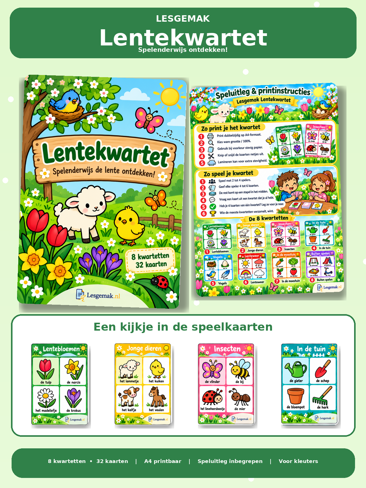 Voorbeeld van lente kwartet